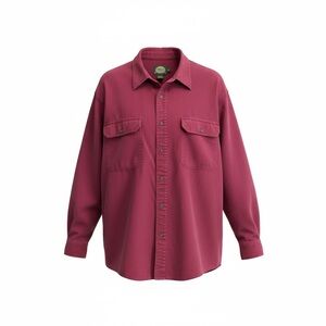 Cabela’s Red Button Up Shirt Mens Large Long Sleeve Outdoor Workwear Cotton 2xl